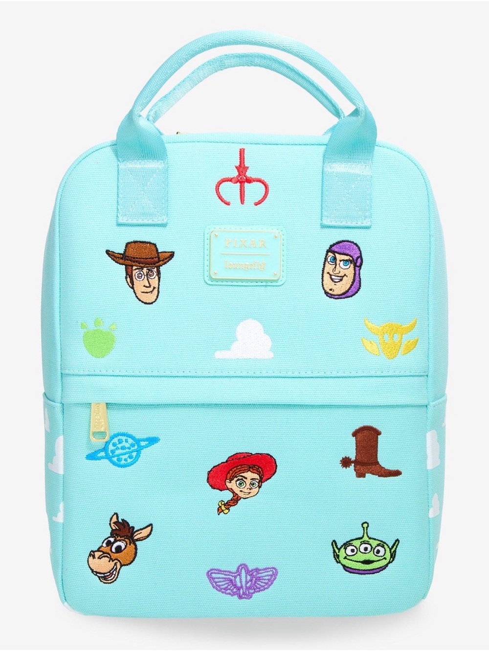 New Loungefly Disney Pixar Toy Story Embroidered Icons Canvas Mini Backpack